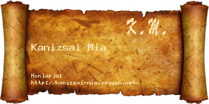 Kanizsai Mia névjegykártya